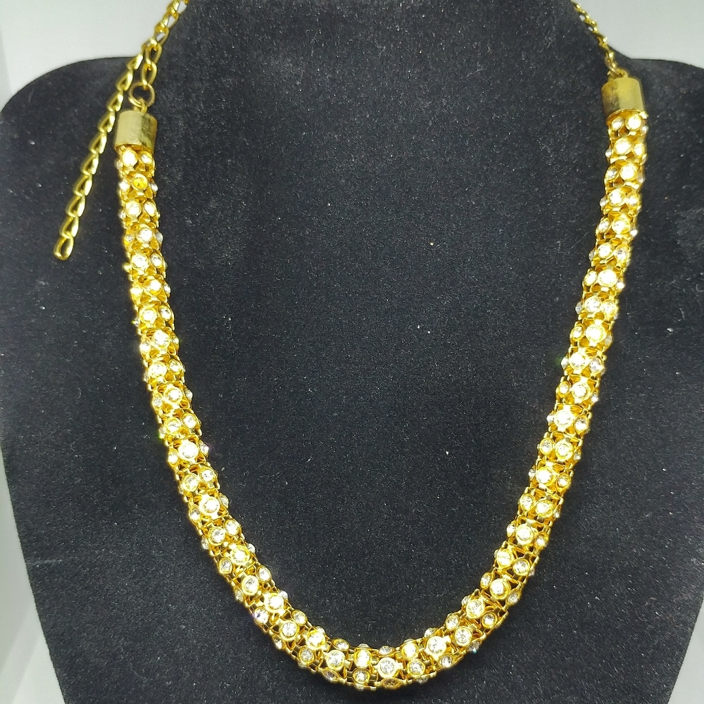 Goldtone Crystal Necklace